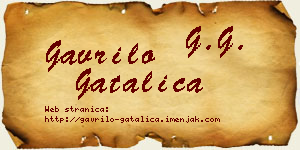 Gavrilo Gatalica vizit kartica